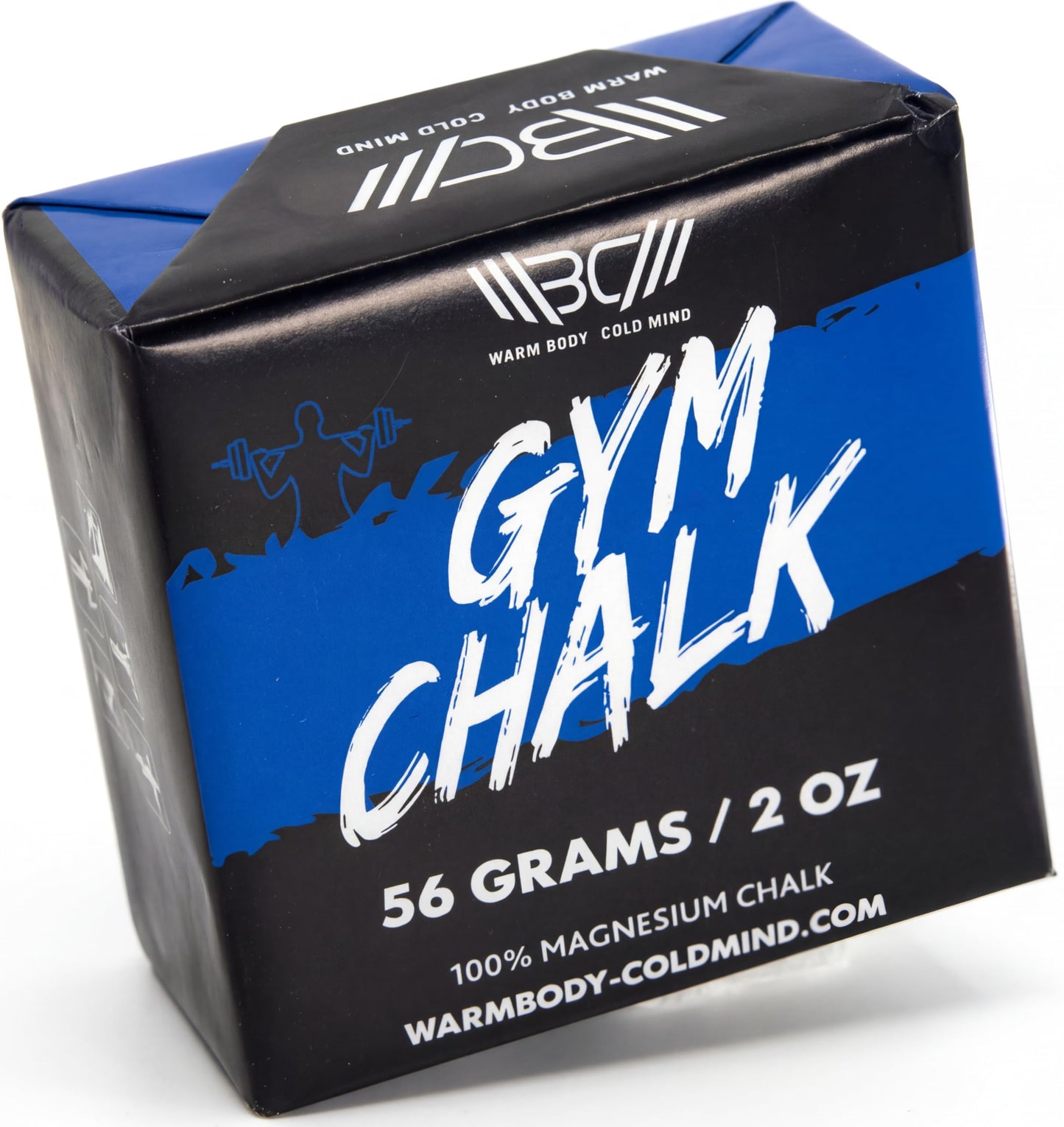 WARM BODY COLD MIND Premium Chalk Block for Weight Lifting - Hand Grip for Cross Training