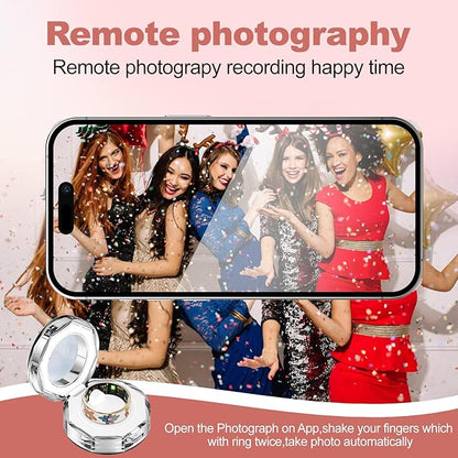 Advanced Smart Health Ring for Men & Women - IP68 Waterproof Health Tracker Ring with Heart Rate, Step Counting, Sleep Monitoring, No Subscription Fee for iPhone/Android, Enamel Rose Gold 8#