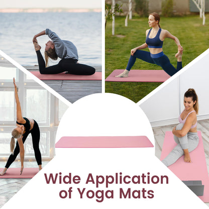Fitvids 1/2-inch Thick High Density Exercise Yoga Mat with Carrying Strap