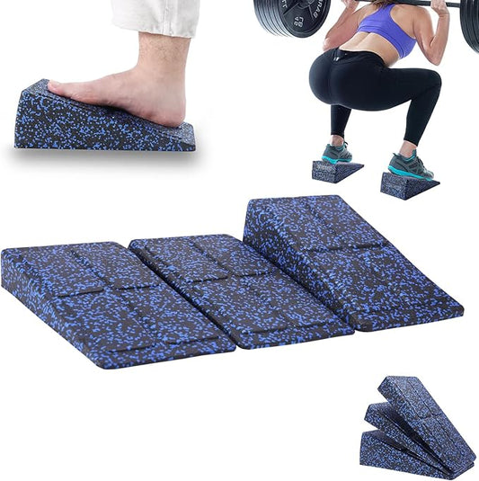 Slant Board Squat Wedge for Calf Stretchingï¼? Pcs 12" x 6.3" Foot Stretcher Balance Board for Plantar Fasciitis, Adjustable Foam Slant Board Wedge Great for Exercises