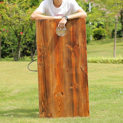 UKASE Solid Wood Regulation Size Cornhole Set Portable Bean Bags Toss Game with Durable Wood Grain Printed Surface and Underneath for Indoor and Outdoor