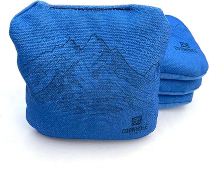 Professional Dual Sided Cornhole Bags- 16 oz 6x6 w/Premium Resin Fill - Official Tournament Slide/Stick Pro Bean Bags - Regulation/Approved