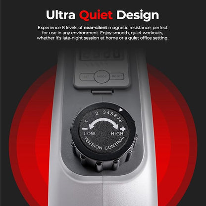 Sunny Health & Fitness Dual Function Under-Desk Bike Trainer, Mini Exercise Machine for Senior Training, Arm/Leg Cardio Cycle Workout, Optional Magnetic, Motorized w/Free SunnyFit App Connection