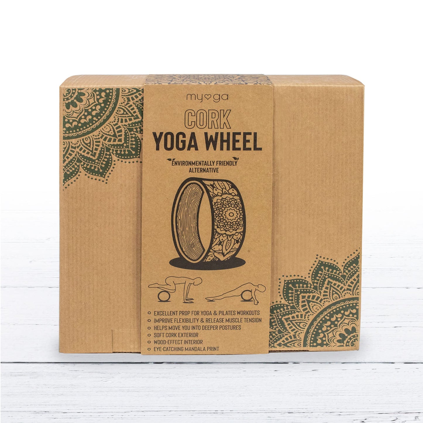 Myga Yoga Wheel,Exercise Prop for Back Pain, Yoga Poses, Pilates, Stretches, Backbend Inversions