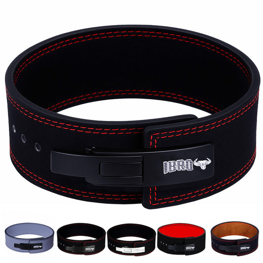 IBRO Powerlifting Lever Gym Belt – Power 10MM Extreme Heavy Duty Genuine Leather Belts - Squats