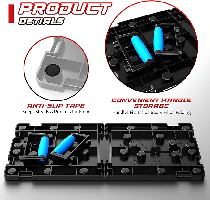 Solid Push Up Board 15 in 1 Home Workout Equipment Multi-Functional Pushup Stands System Fitness Floor Chest Muscle Exercise Professional Equipment Burn Fat Strength Training Arm Men & Women Weights