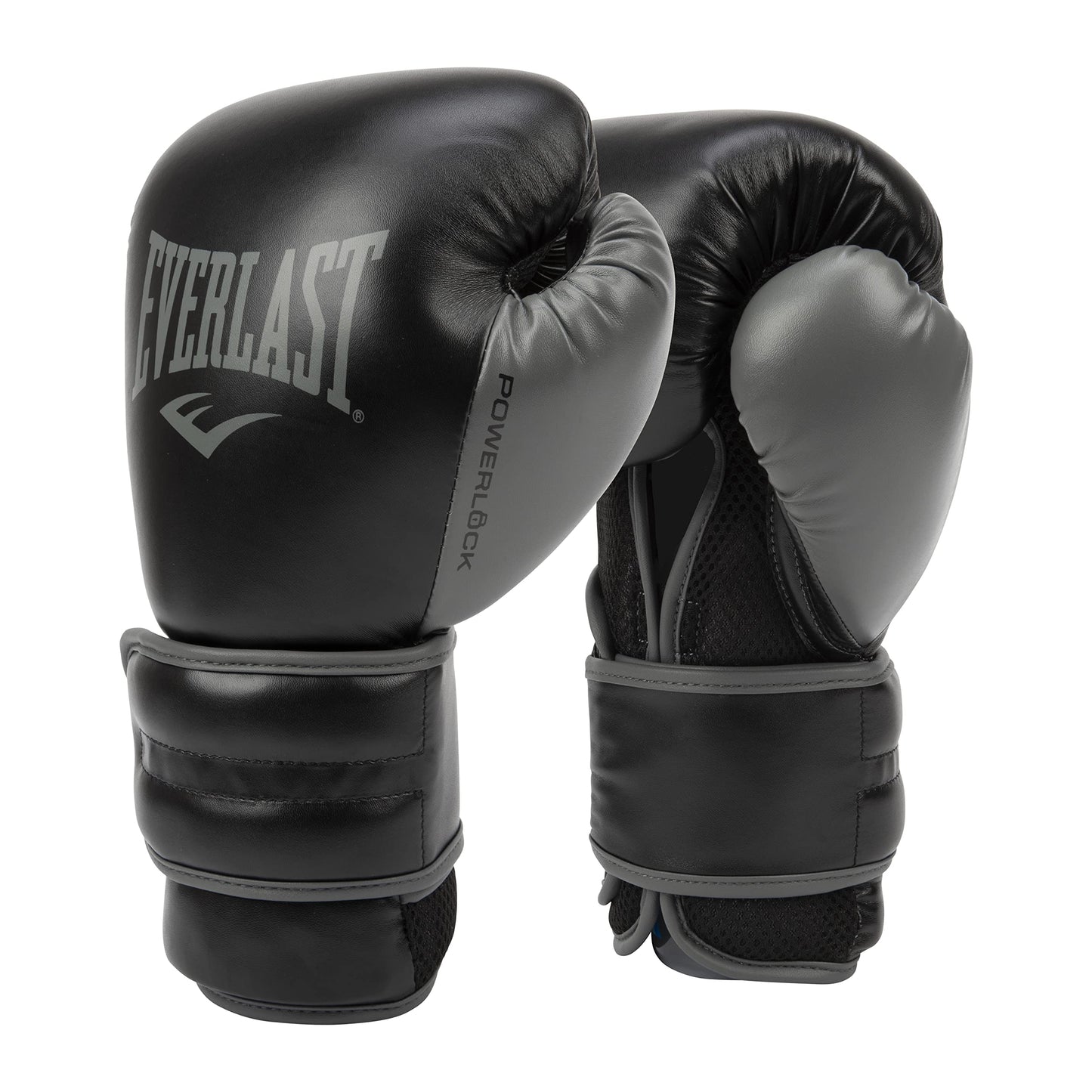 Everlast Powerlock 2 Hook Loop Boxing Gloves | Heavy Bag | Black | 16oz