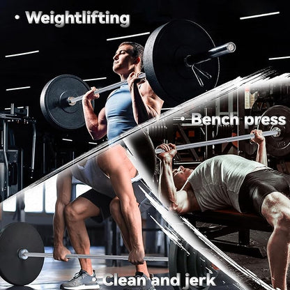 Barbell Bar for Weightlifting - 7FT Heavy Duty (1500LB/700LB), 4FT Short (500LB), 47" EZ Curl Bar - Fits 2" Standard Plates - Home Gym Strength Training