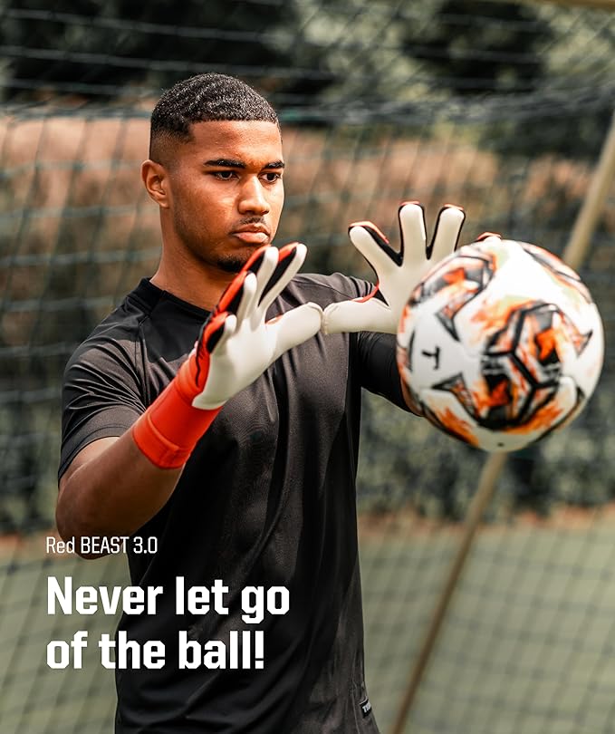 T1TAN Beast Goalkeeper Gloves - Without Finger Protection - Soccer Goalie Gloves Adult - Professional Goal Keeper Gloves for Youth, Men & Women - Size 6-11