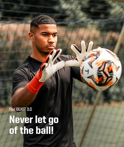 T1TAN Beast Goalkeeper Gloves - Without Finger Protection - Soccer Goalie Gloves Adult - Professional Goal Keeper Gloves for Youth, Men & Women - Size 6-11