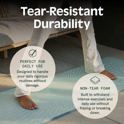 Retrospec Solana 1" Extra Thick Yoga Mat Non Slip Exercise Mat w/Strap