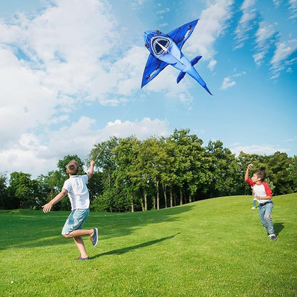 Three Headed Shark Kite for Kids and Adults,Kites for Kids Ages 8-12 Easy to Fly,Single Line Beach and Park Kite for Family Outdoor Games
