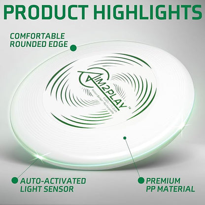Glow in The Dark Flying Discs, Light Up | Sports Unique Gift, Professional Long & Precise Flights Very Bright