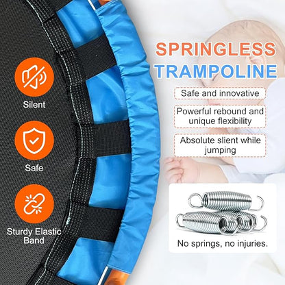 Ativafit 36inch Mini Toddler Trampoline for Kids Ages 2-6 Indoor Outdoor Folding Small Rebounder Trampoline with Foam Handle Safety Padded Cover Fun for Kids