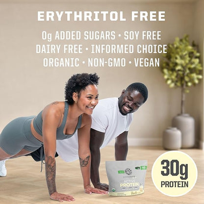 Sunwarrior Organic Plant Based Protein Powder | Vegan Organic Protein Powder with BCAA Amino Acids Plus Recovery Minerals & Botanicals | Non-GMO Soy Dairy & Gluten Free (Vanilla, 45 Servings)