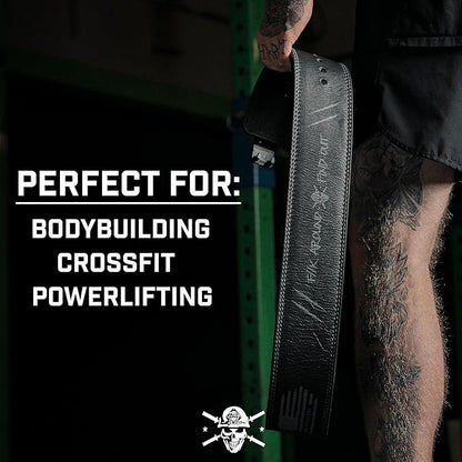 Weight Lifting Belt - Lever Gym Belt for Weightlifting, 10mm Leather Weight Belt for Men - 4 Inches Wide for Support & Stability for Workouts, Powerlifting, Bodybuilding, Fitness & Crossfit