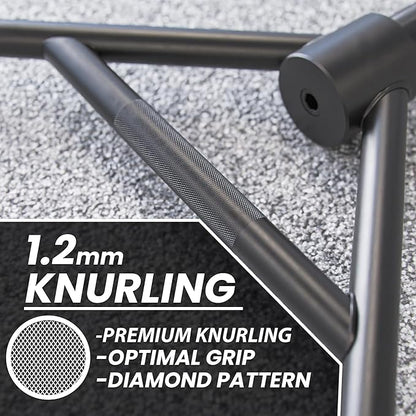 Synergee 20kg and 25kg Chrome or Black Olympic Hex Barbell Trap Bar with Rotating, Flat or Raised Handles for Squats, Deadlifts, Shrugs.