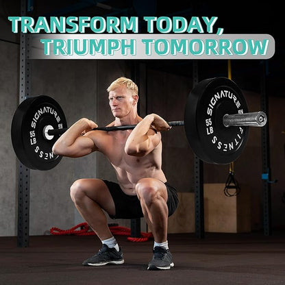 Olympic Bumper Plates Set, 2" Weight Plates for Strength Training & Weightlifting, Paris or Set or Set with Barbell, Multiple Options