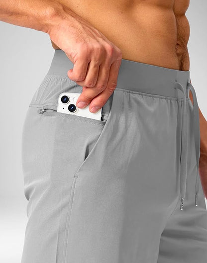 Men's Running Shorts with Zipper Pockets 9 Inch/ 7 Inch / 5 Inch Lightweight Quick Dry Gym Workout Athletic Shorts for Men