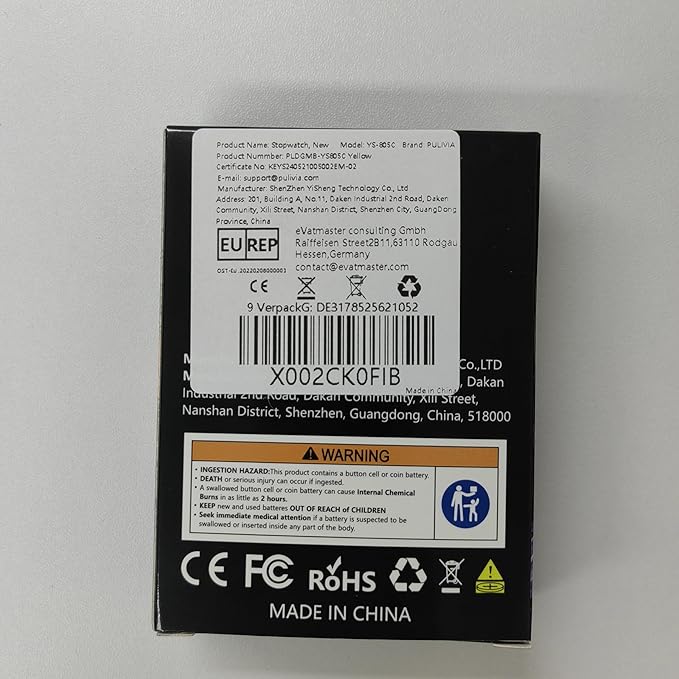 Stopwatch Timer with Countdown, Simple Operation Digital Stop Watch for Sports, Countdown-Alarm Button-Sound, AAA Battery Included (Yellow)