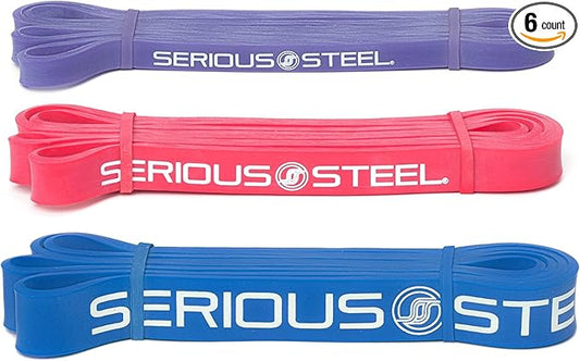 Serious Steel 41" Assisted Pull-up Band, Heavy Duty Resistance Band Sets, Stretching, Powerlifting, Resistance Training and Pull Up Assistance Bands