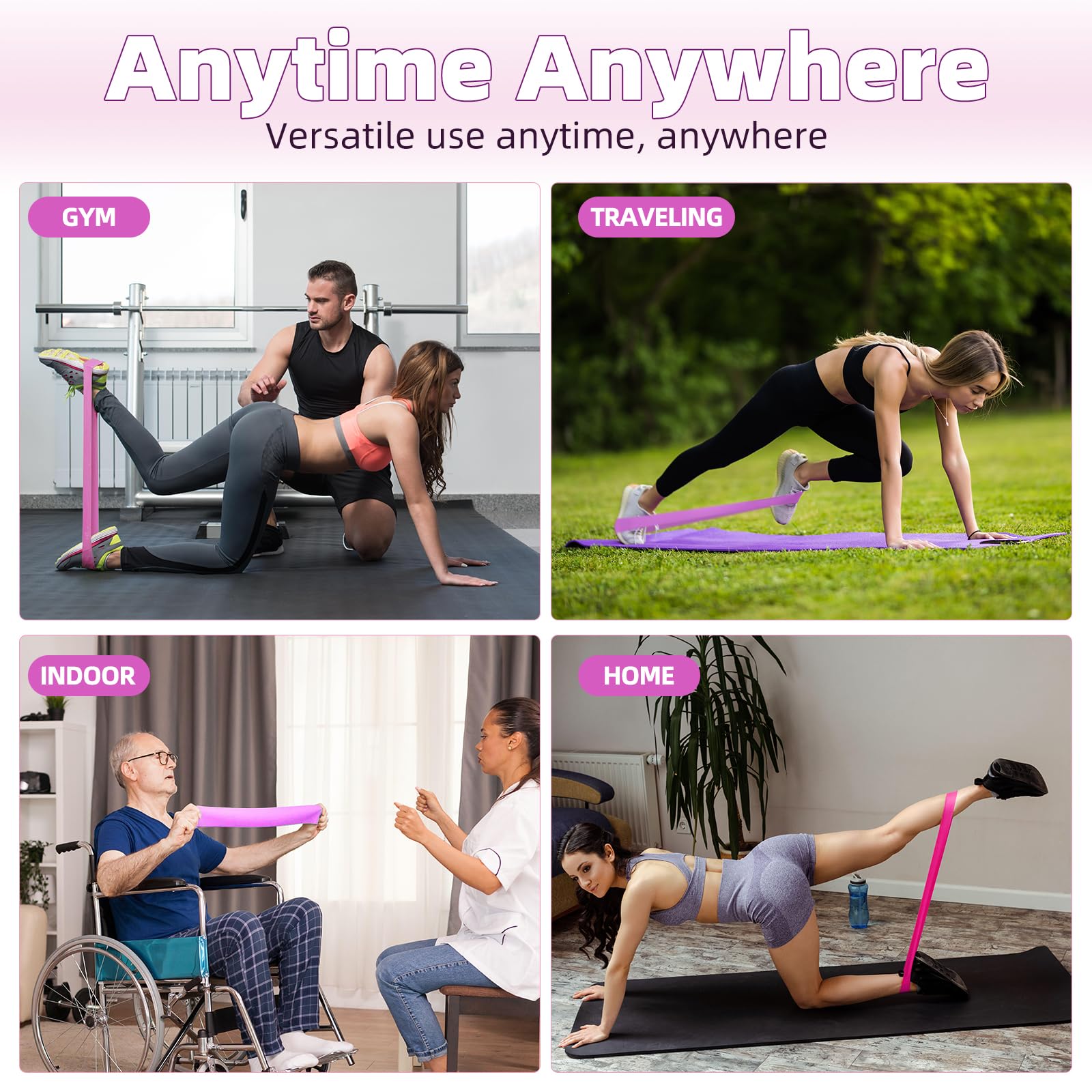 Resistance Loop Exercise Bands, Resistance Bands Exercise Bands for Home Fitness, Stretching