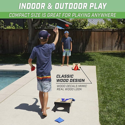 GoSports 2 ft x1 ft Portable Size Cornhole - Choose Classic or Wood Designs - Game Set with 6 Bean Bags - Great for Indoor & Outdoor Play