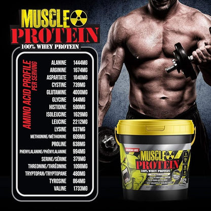 Muscle Whey Protein Flavored Protein Powder, 25,000mg Amino Acids/Serving, Cold Filtered(Packaging May Vary) (12 Pound (Bucket), Vanilla)