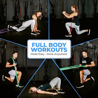 Pull Up Assistance Resistance Bands - Long Loop Power Bands for Men and Women - Strength Power Flexibility Training at Home & Gym - Ebooks & Workout Chart Included by Iron Core Fitness