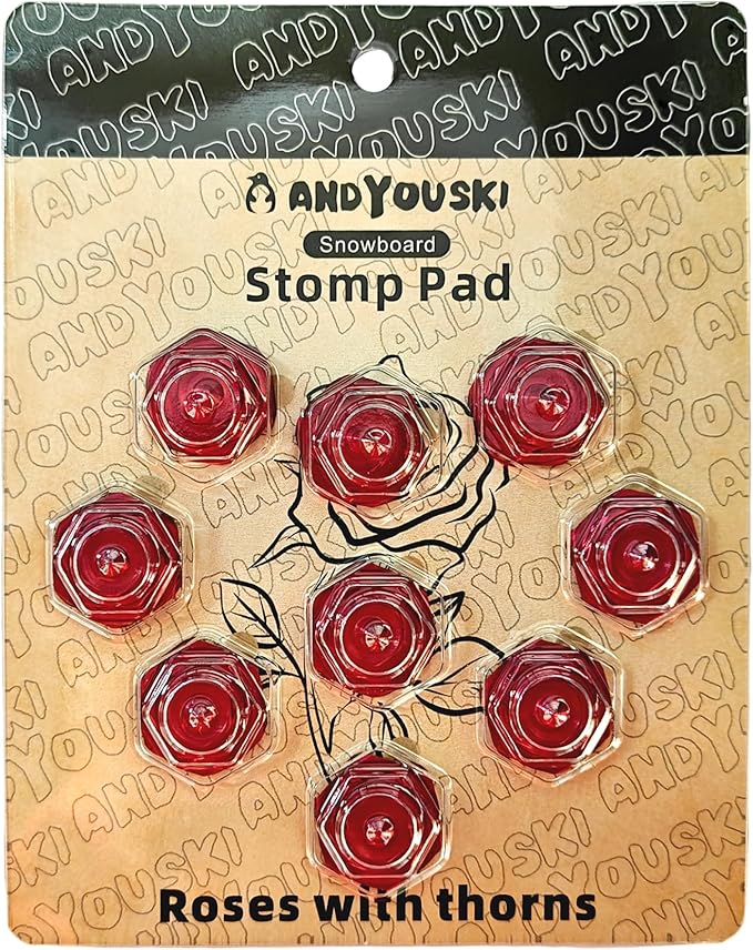 4-Layer Hexagonal Tapered Studs 18mm Aluminum Snowboard Stomp Pad - 9pcs