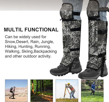 Snake Gaiters Leg Guards, Waterproof Snake Guards, Adjustable Snake Bite Protection for Lower Legs, Snake Chaps for Men&Women