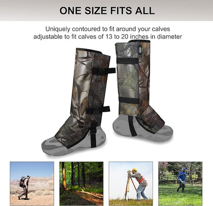 Snake Gaiters Leg Guards, Waterproof Snake Guards, Adjustable Snake Bite Protection for Lower Legs, Snake Chaps for Men&Women