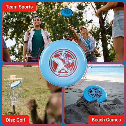 Wham-O Frisbee All Sport Flying Disc 140g, 9.85 Inch, Durable Sports Disc with Non-Slip Grip for Outdoor Beach Backyard Games,Team Sports and Family Fun