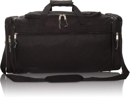 DALIX 25" Extra Large Vacation Travel Duffle Bag (Black, Grey, Navy Blue, Red, Camo)