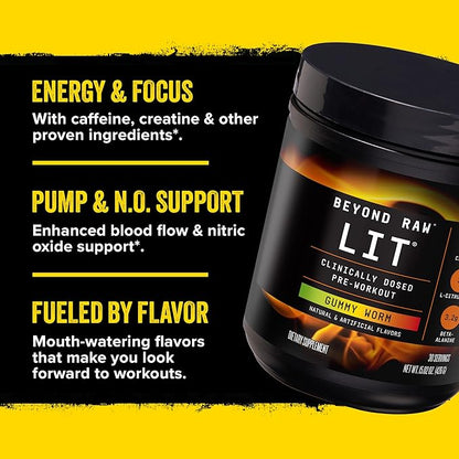 Beyond Raw LIT Pre-Workout - Fruit Punch (30 Servings)