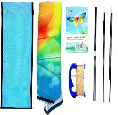 Large Butterfly Kite for Adults and Kids Ages 4-8 & 8-12 Easy to Fly, 55''X28'' Single Line Kite for Outdoor, Park or Beach.
