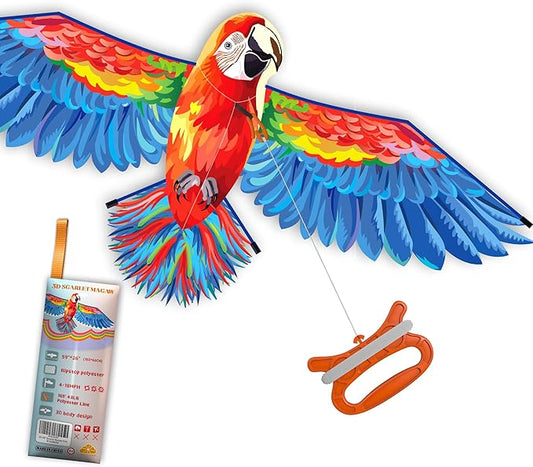 ORGCLDKT- 3D Lifelike Style Bird/Eagle Kite, Super Easy to Fly with, Ideal for Kids, Adults, Girls