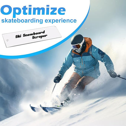 Snowboard Wax Plastic Scraper- Ski Wax Scraper- Ski Snowboard Plastic Scraper for Removing The Extra Cooled Wax (9 x 2.2 Inch)