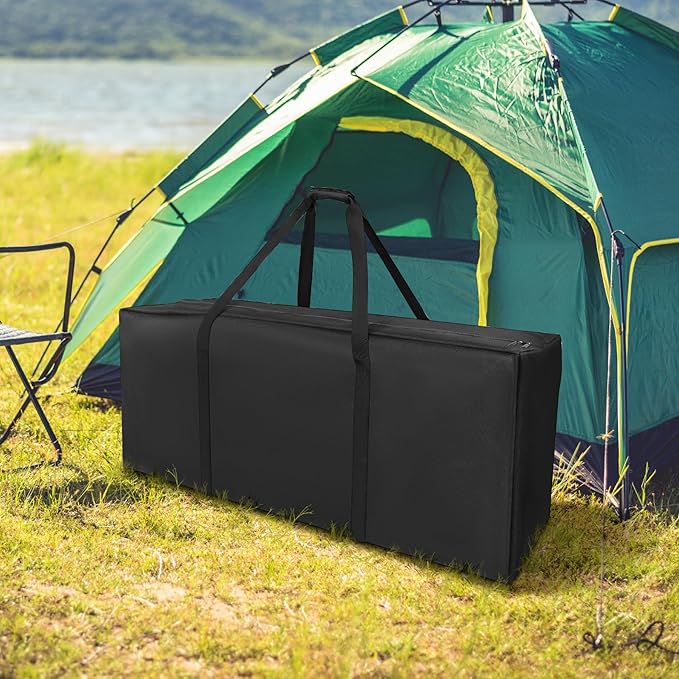 Sports Duffle Bag 47IN Extra Large Travel Duffel Luggage Bag with Upgrade 2-way Lockable Zippers, Durable & Water Resistant (47" Black)