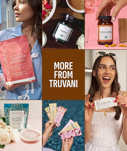 Truvani Protein + Energy Drink Mix with 87mg Caffeine | Chocolate Mocha | 12g Organic Plant Based Protein | 20 Servings | USDA Organic Coffee Powder & Adaptogens | Gluten & Dairy Free | Vegan