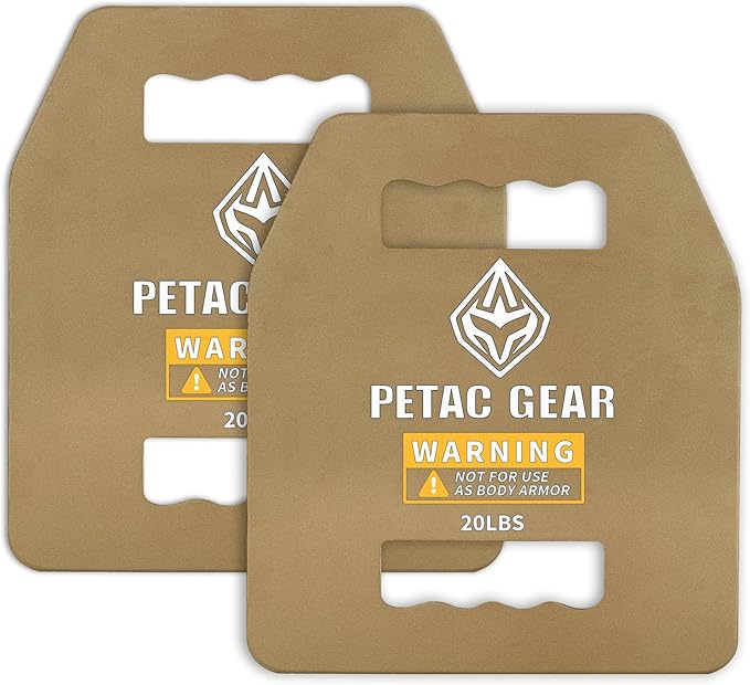 PETAC GEAR Tactical Weights Plates For Weighted Vest For Men Workout,5/10/15/20 LBS Weight Strength Training Vests Equipment Workout Gear