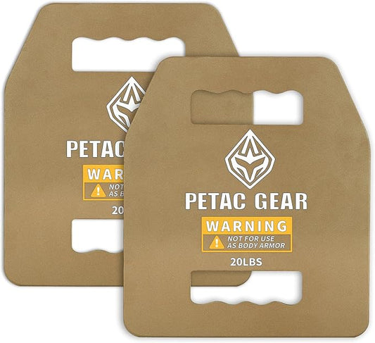PETAC GEAR Tactical Weights Plates For Weighted Vest For Men Workout,5/10/15/20 LBS Weight Strength Training Vests Equipment Workout Gear