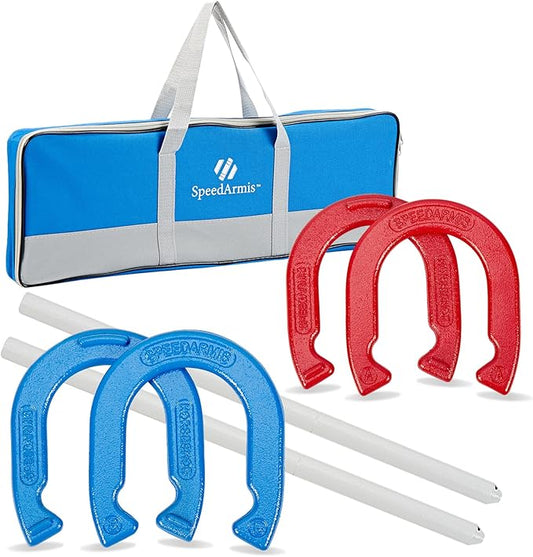 Horseshoes Outside Game Set - Universal Size Lawn Horseshoes Outdoor Games for Parties Beach