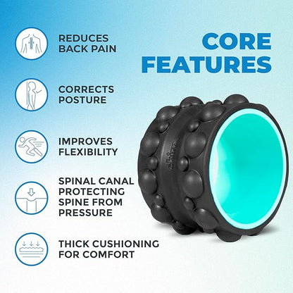 Chirp RPM Mini + XR 6" Wheel Bundle - Rolling Percussive Massager and Foam Roller Wheel, Supports Deep Tissue Massage and Back Pain Relief