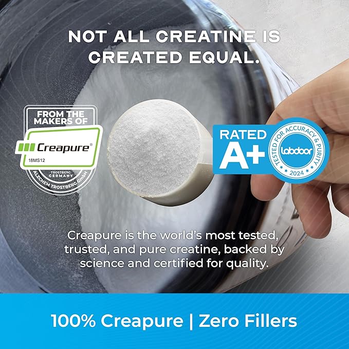 Muscle Feast Creapure Creatine Monohydrate Powder, Vegan Keto Friendly Gluten-Free, Muscle Recovery Supplement and Trusted Creatine for Muscle Growth, Flavored Creatine, Natural Blue Raspberry, 300g