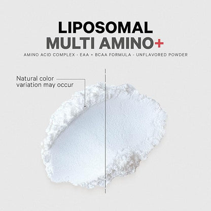 Codeage Liposomal Multi Amino Powder Supplement - BCAA & EAA Supplement All 9 Essential Amino Acids, Branched-Chain Amino Acid, Pre & Post Workout, Unflavored, Liposomal Delivery, Non-GMO, 6.15 oz