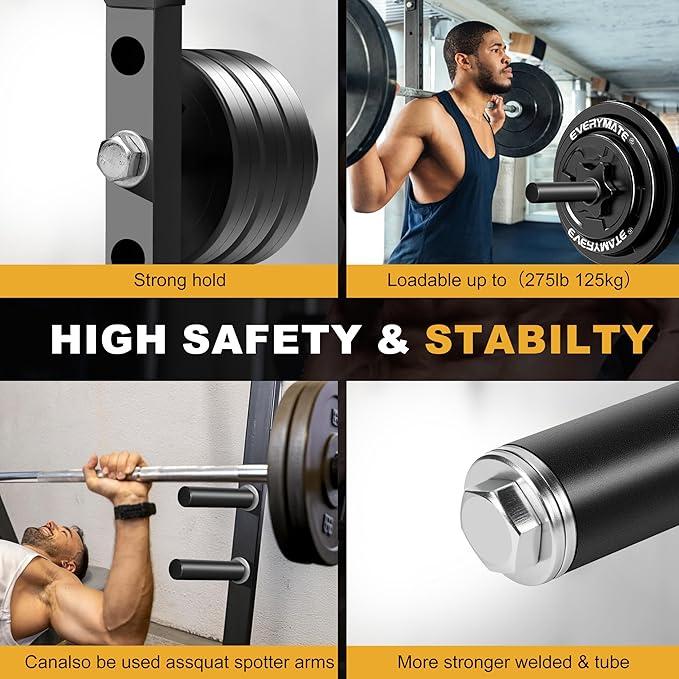 Weight Plate Holder, Weight Plate Storage Rack, Fitness Squat Rack Attachments, For Power Rack 2x2-3x2,Fit 2" Weight Plates