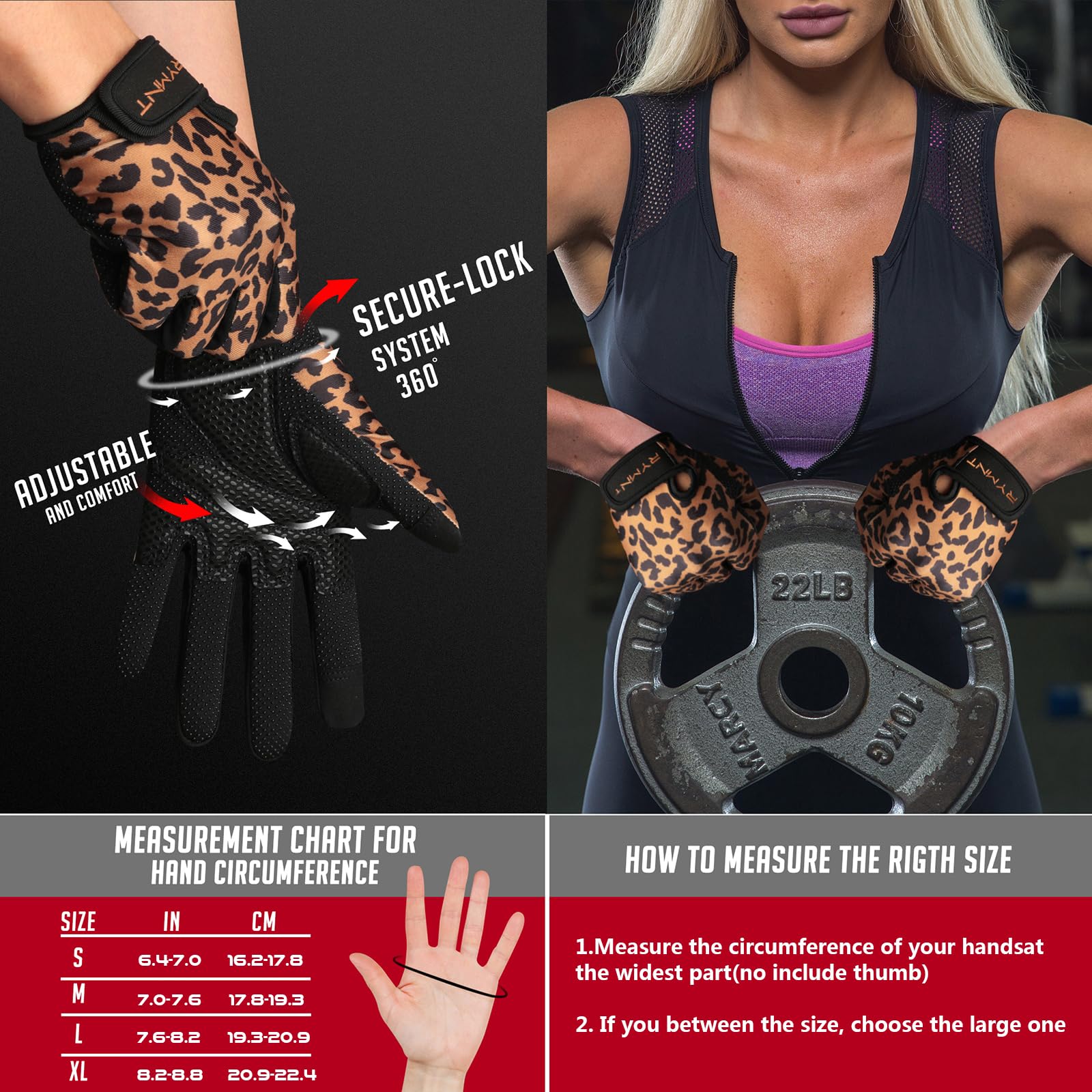 Full Finger Workout Gloves Women Men - Weight Lifting Gloves Full Palm Grip