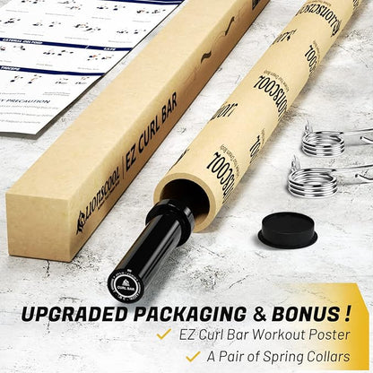 LIONSCOOL Premium 4ft/4.9ft/6ft Barbell for Strength Training and Olympic Weightlifting, 2 Inch Bar for Squats, Curls, Deadlifts, Presses, Hip Thrusts, 350lbs/500lbs/700lbs Weight Capacity