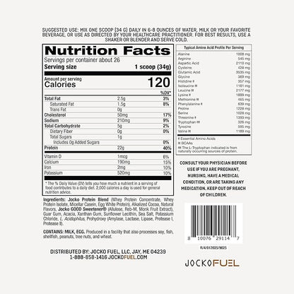 Jocko Fuel Mölk Whey Protein Powder 22g Protein - Low Sugar Monk Fruit Blend - Muscle Recovery & Growth, Packaging May Vary (26 Servings, Chocolate Milkshake)